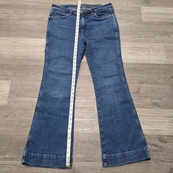 Wrangler Denim Flare Leg Blue Jeans - Picture 6 of 7